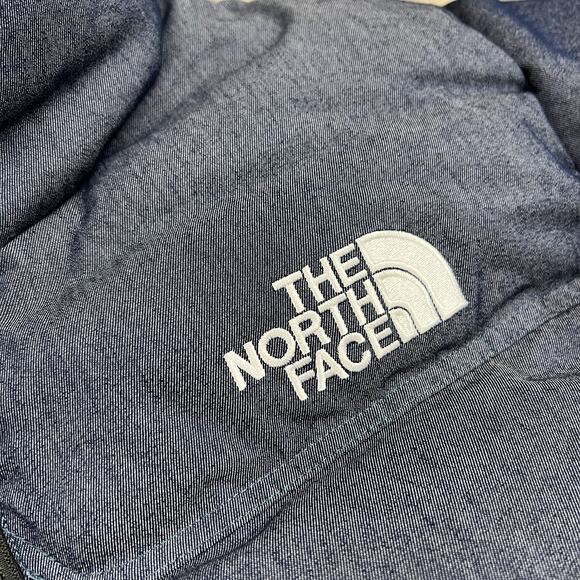 The North Face Jacket Size 2XL Womens Reversible Nuptse 92 Denim Blue Black $380 - Picture 3 of 12